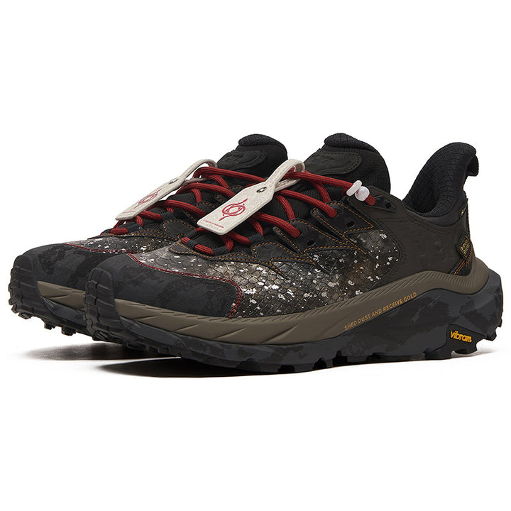 HOKA ONE ONE CNY adventure sneakers, bold design, durable materials.