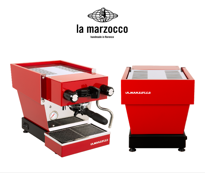 ماكينة قهوة إسبريسو لامرزوكو لينيا ميكرا باللون الأحمر بحجم صغير وأداء قوي للمنازل