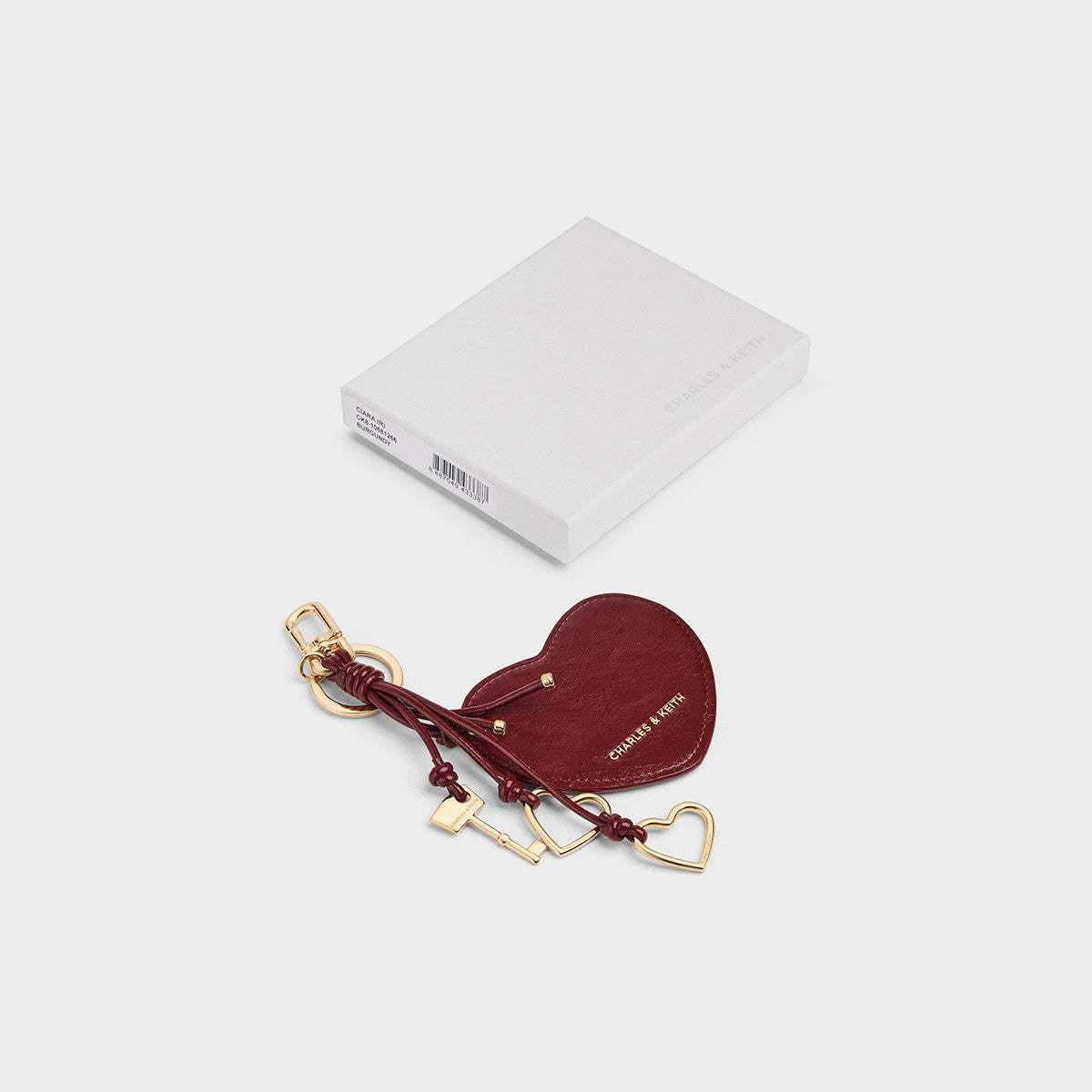 CHARLES &KEITH 26 Heart Bag Pendant Keychain.