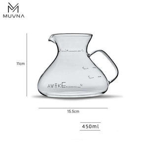 طقم قمع ترشيح زجاجي مع سيرفر Muvna بتصميم عاكس 450ml.