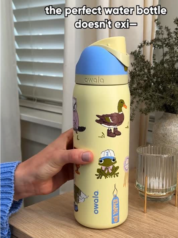 American version of Owala's new UO co-branded Animal World thermos cup FreeSip double drink lid insulation straw