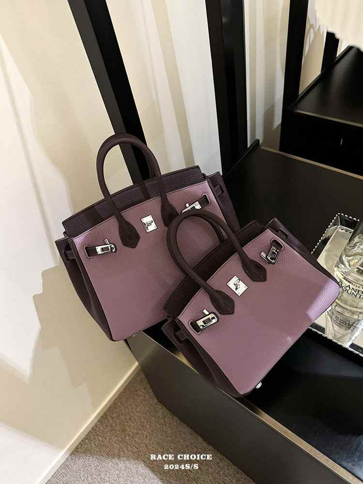 Racechoice Platinum Bag Premium Purple Cowhide Mini Tote