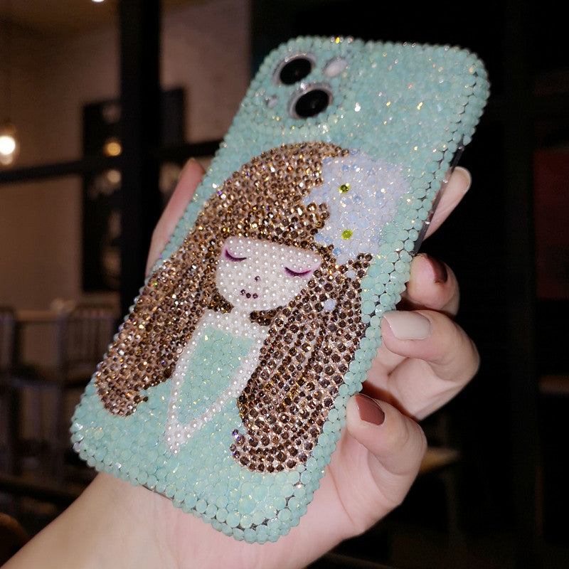 For iPhone 16 Apple Phone Case, Air Premium Luxury Rhinestone