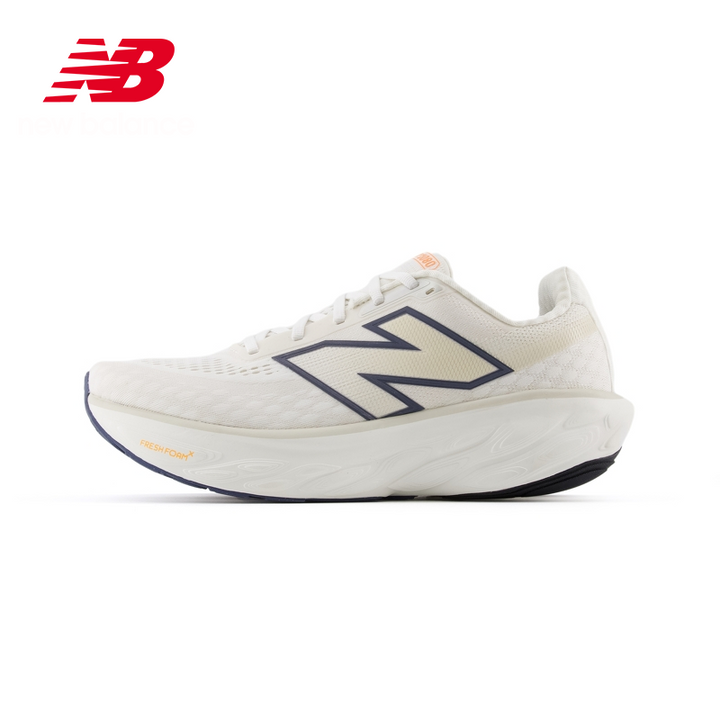 New Balance Fresh Foam X 1080 v14 white running shoe with cushioned sole and breathable mesh upper.
