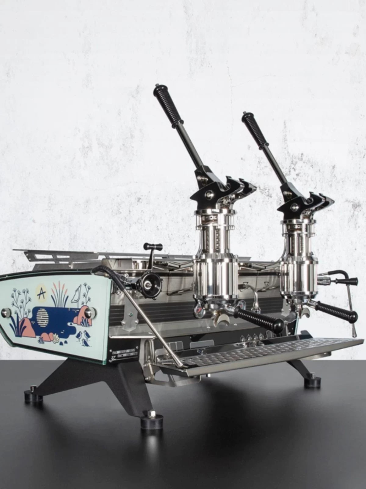 The Dutch KEES slim jim semi-automatic lever double-head electronically controlled espresso machine transforms the high-end