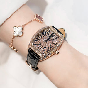 davena watch women's 2026 new full diamond women's light luxury niche women's watch red famous brand genuine products.