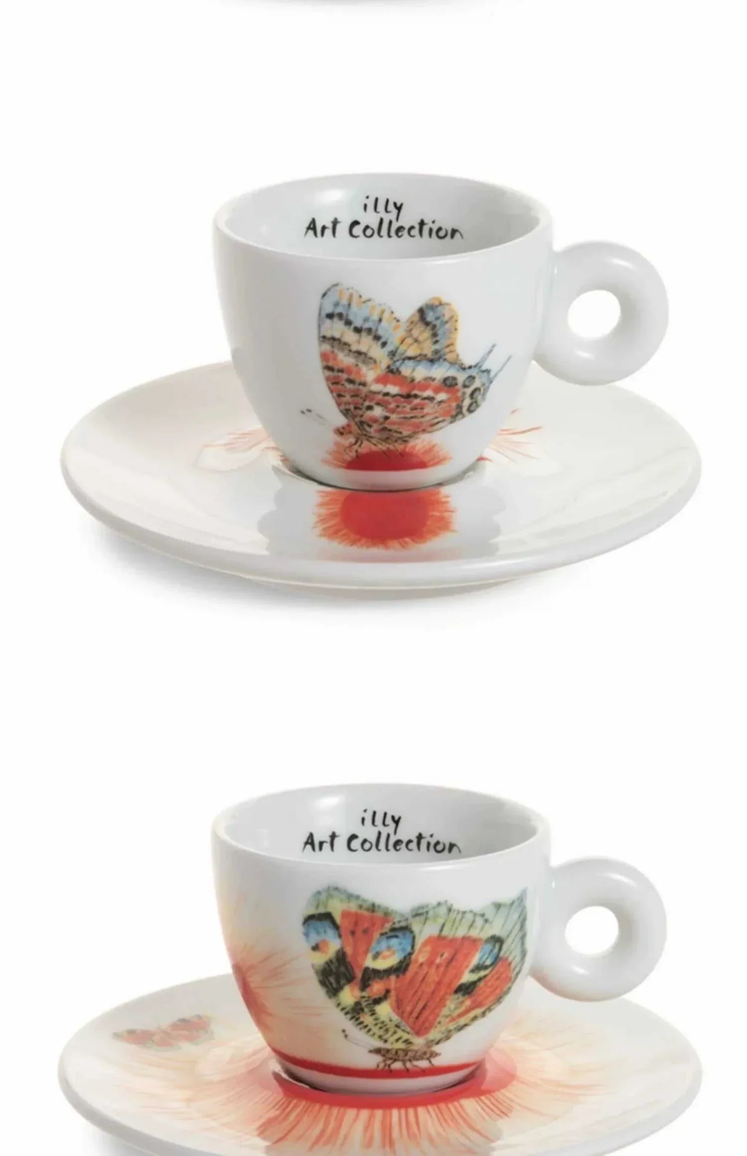 illy 2012 Kiki Smith Butterfly Star Collection Cup Set.