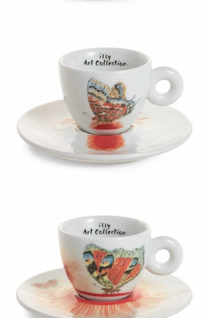 illy 2012 Kiki Smith Butterfly Star Collection Cup Set.