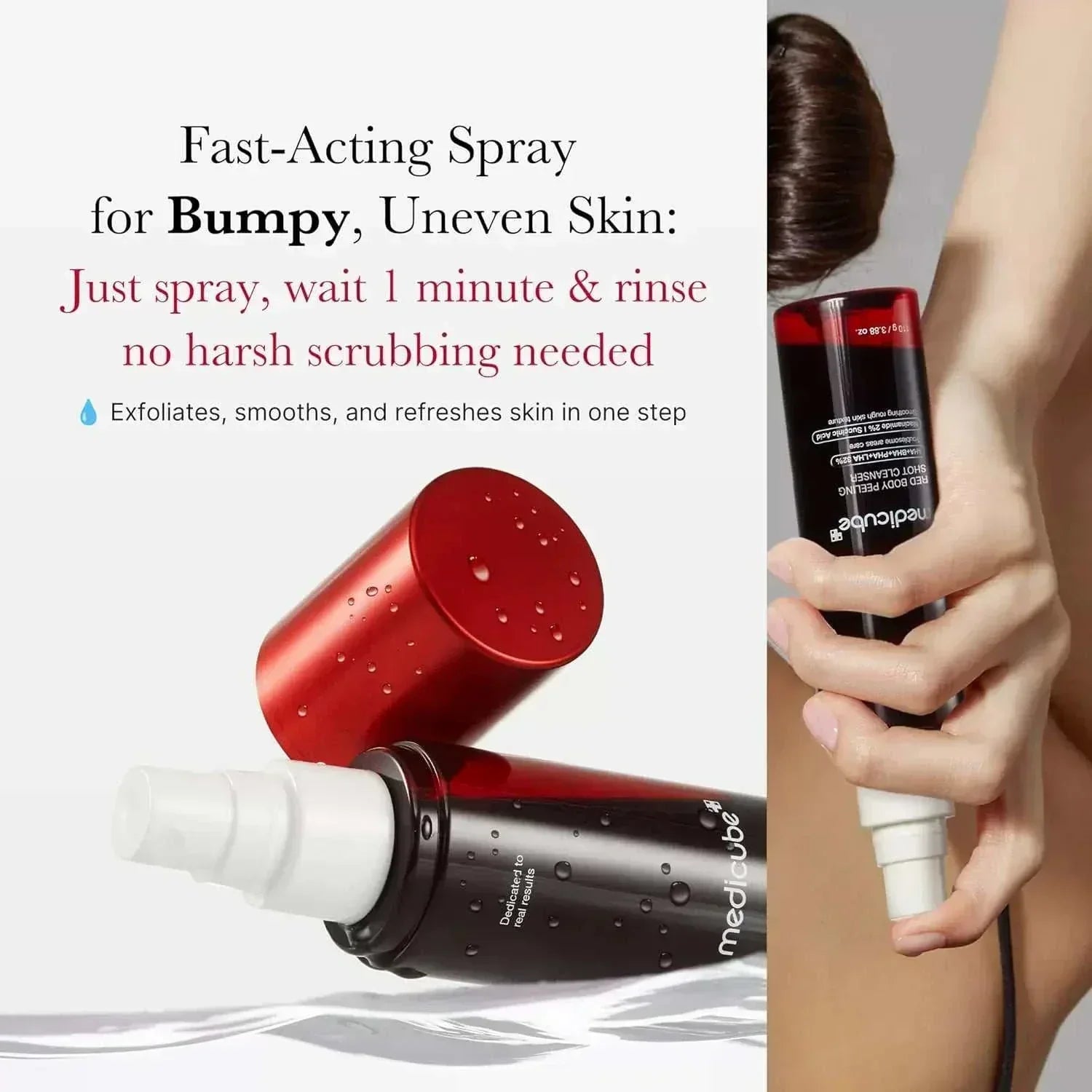 Red Acne Body Peeling Shot | مقشر ميديكيوب الكوري لعلاج حبوب الجسم.