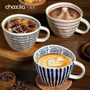 choxila coffee mug hand painted ceramic.