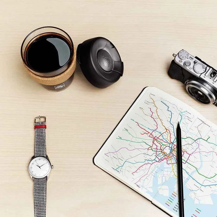 illy KEEPCUP Glass Cup 12oz Coffee Mug Outdoor Portable Water Cup