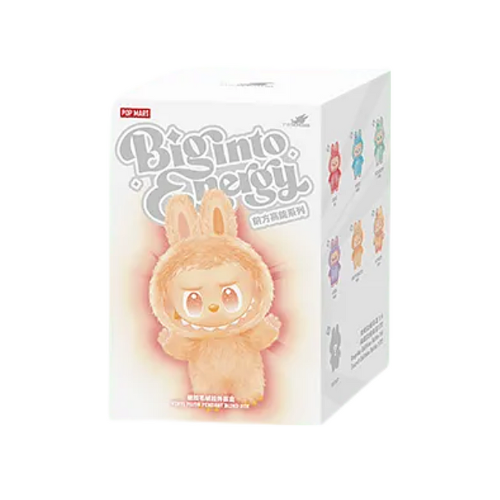 Pop Mart LABUBU furry dolls high energy series blind box packaging.