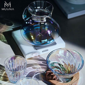 طقم قمع ترشيح زجاجي مع سيرفر Muvna بتصميم عاكس 450ml.