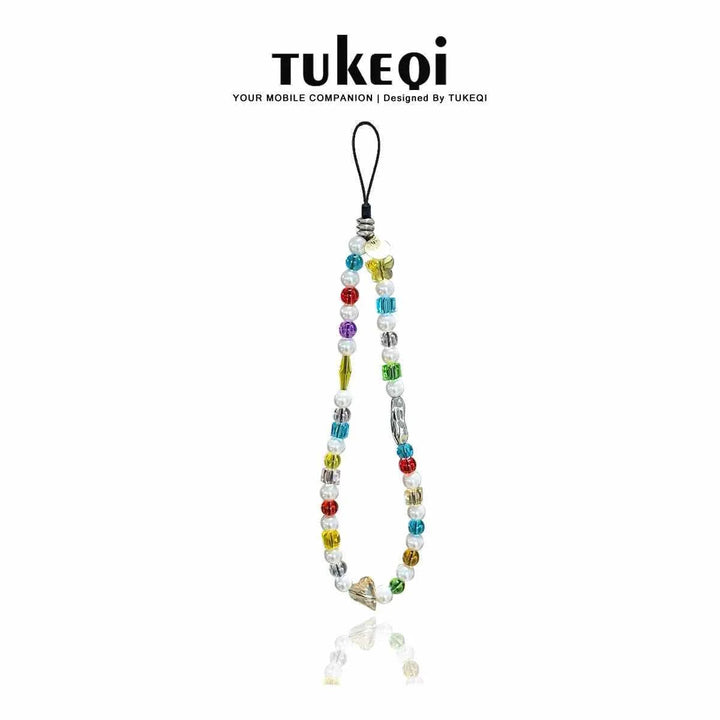 سلسلة هاتف محمول يدوية الصنع خرز متعددة الألوان من Rabbit can seven original عالية الفخامة