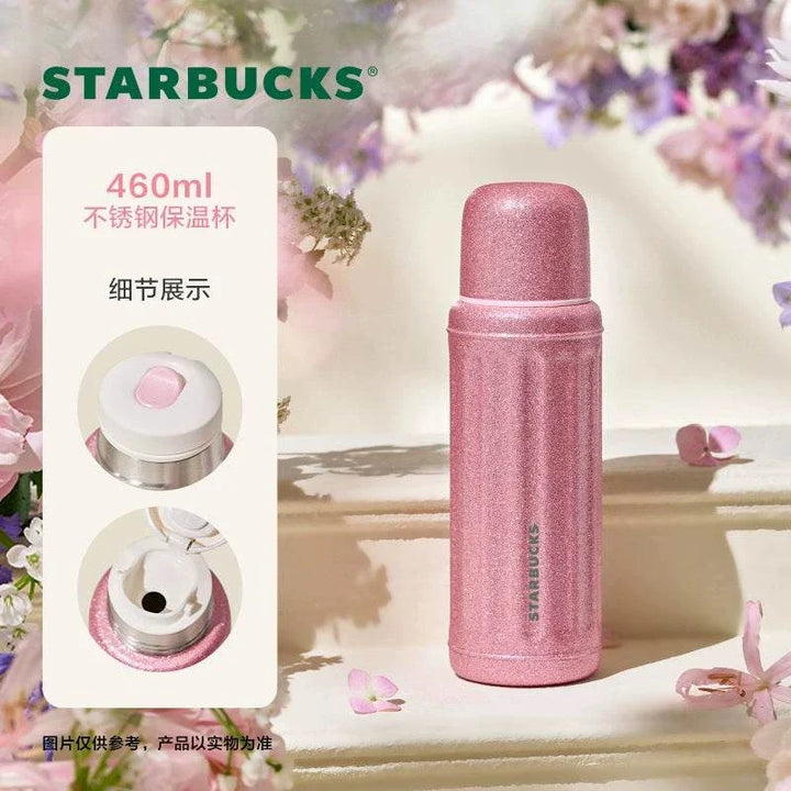 كوب ستاربكس بنفسجي أنيق بعزل حراري وتصميم مقاوم للتسرب مثالي للمشروبات الساخنة والباردة