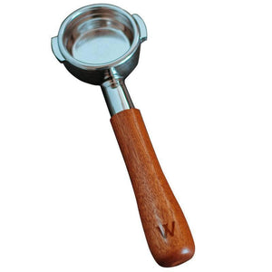 WOWA Portafilter بمقبض خشبي فاخر وتصميم أنيق.