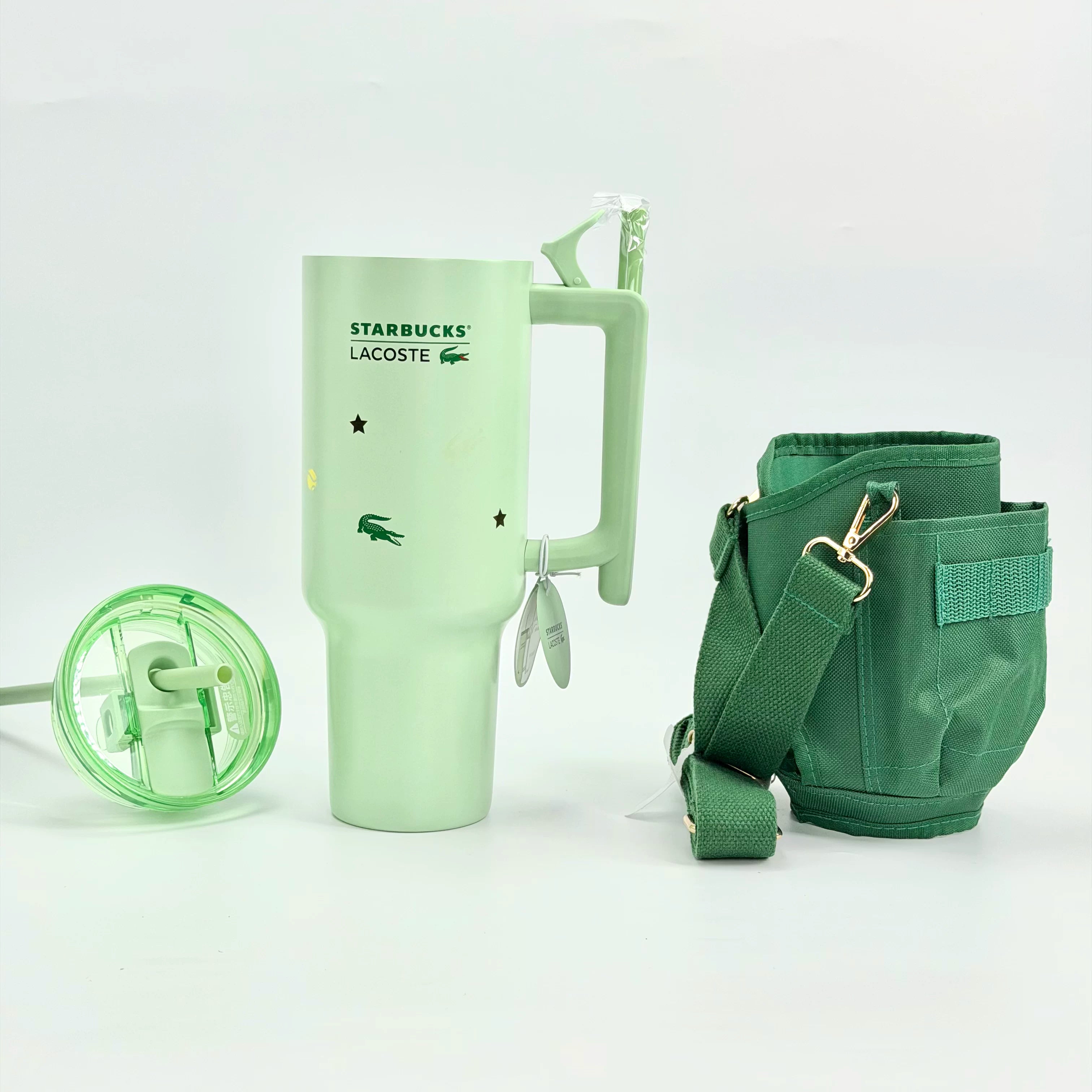 Starbucks LACOSTE Crocodile Collaboration Cup 2026 Brown Yang Sports Mug Large Capacity Stainless Steel Water Cup