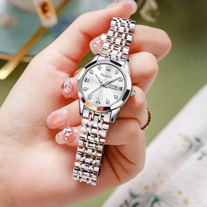 ساعة يد TAXAU نسائية فاخرة Diamond Dial ضد الماء.