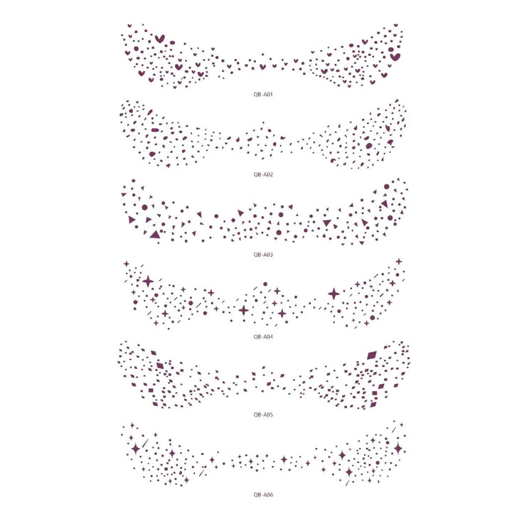 Taylor Swift Freckle Makeup Patches decorative facial stickers with various heart, star, and sparkle designs
