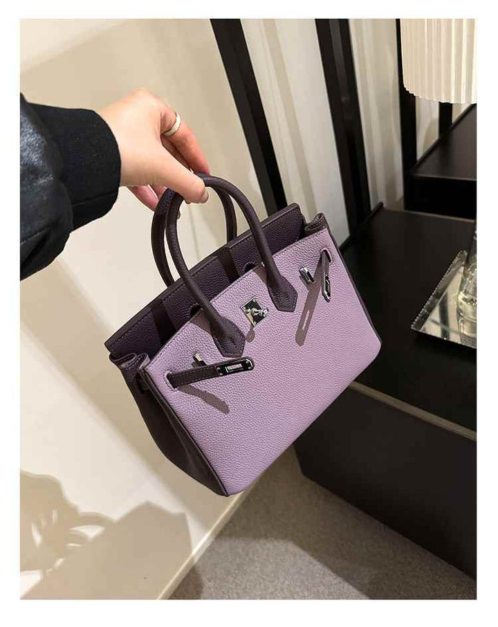 Racechoice Platinum Bag Premium Purple Cowhide Mini Tote