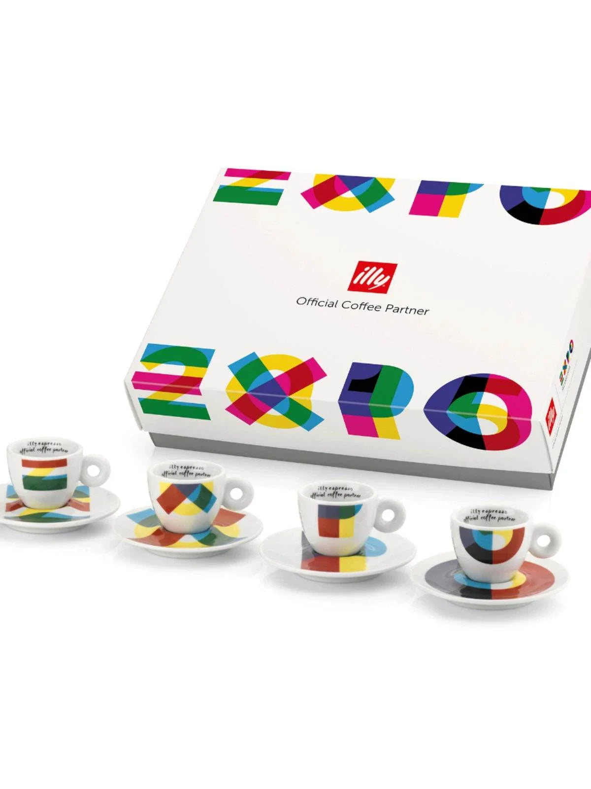 illy Art Collection 2015 Milan Expo Espresso and Latte Cups.