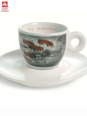 طقم أكواب Espresso من illy collection برسومات فنية.