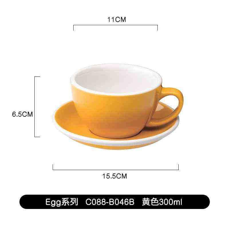كوب Latte و Cappuccino سيراميك بتصميم Egg سعة 300ml.
