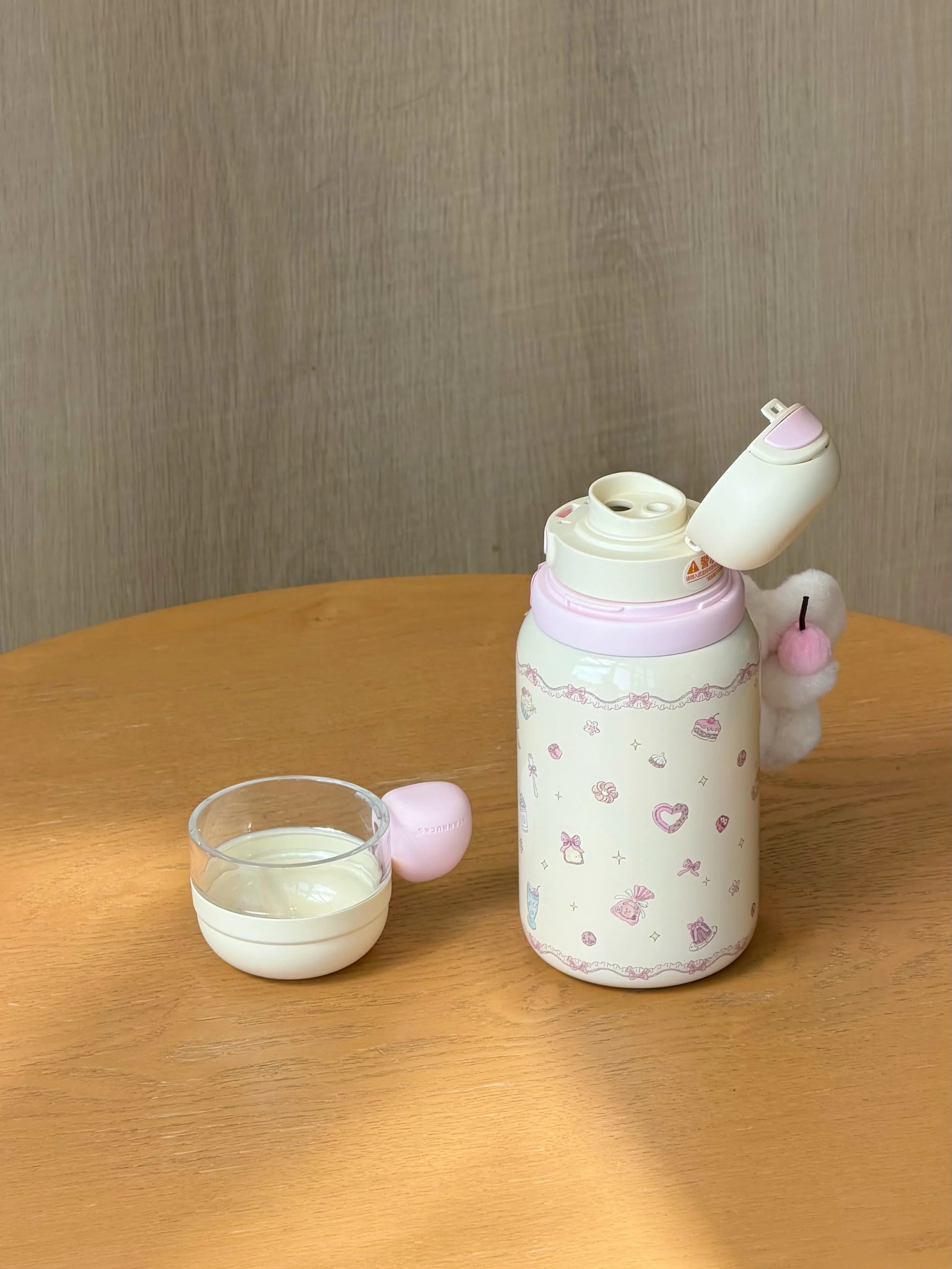Starbucks Cup 2026 Summer Dessert Party Girl Pink Large Capacity 316L Stainless Steel Dual-Spout Travel Cup