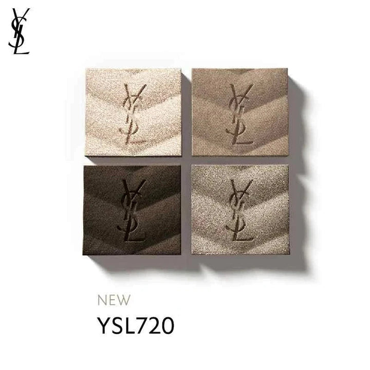 YSL Couture Color Eyeshadow limited edition palette with four neutral shimmering shades and embossed logo.