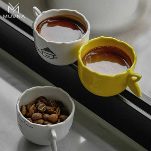 MUVNA Espresso Cup and Saucer Set.