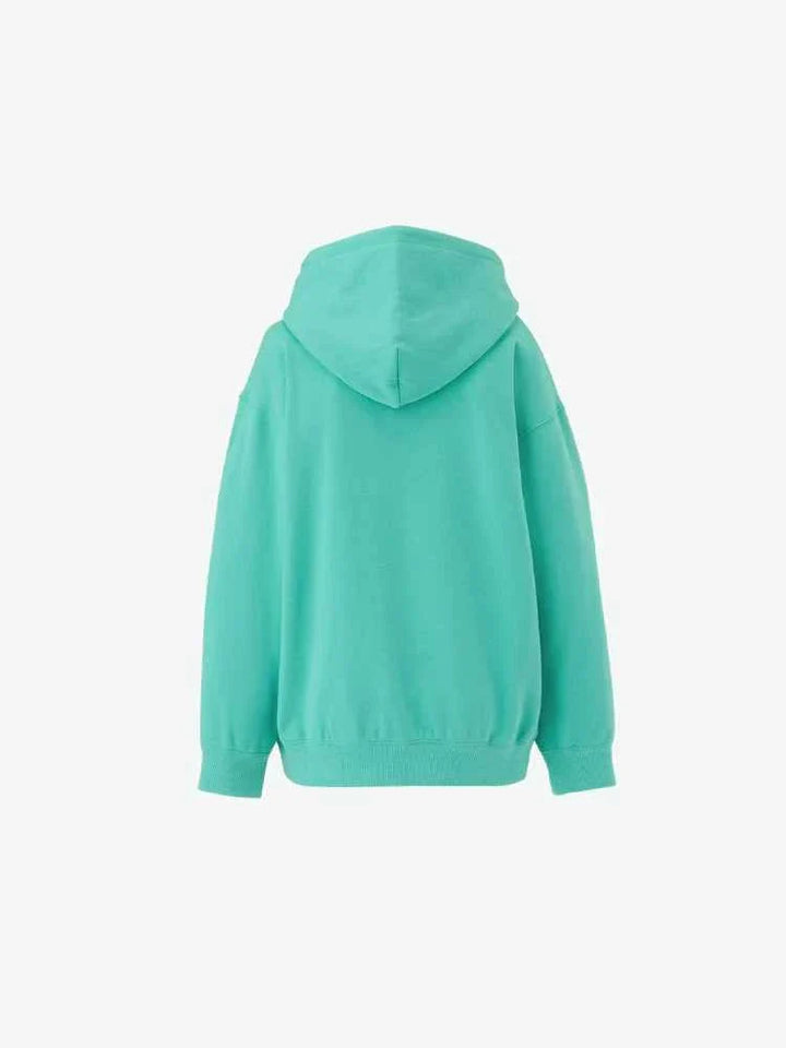 سويت شيرت نسائي تايجر باللون الفيروزي مع قبعة وقصة مريحة oversized