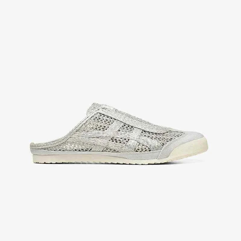 Onitsuka Tiger Classic MEXICO 66 SABOT حذاء أسكس ميكسيكو 66 سابوت - إصدار فضي معدني.