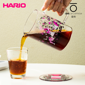 مجموعة تقطير القهوة V60 من HARIO إصدار Lujiazui الوردي.