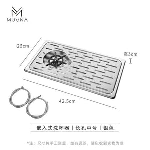 MUVNA Embedded Stainless Steel Cup Washer.