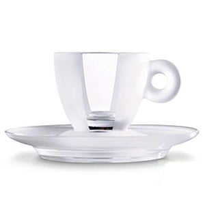 طقم أكواب Espresso زجاجي مثلج بتصميم illy الفاخر.