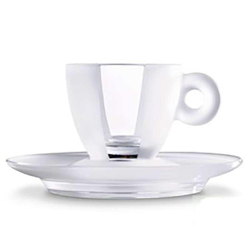 طقم أكواب Espresso زجاجي مثلج بتصميم illy الفاخر.