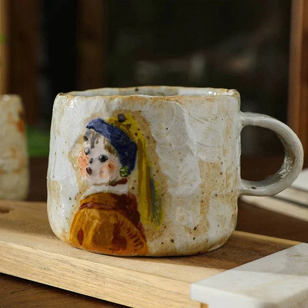 handmade coffee cup ييفانغ فنون يدوية فاخرة بلمسة فان جوخ 250 مل