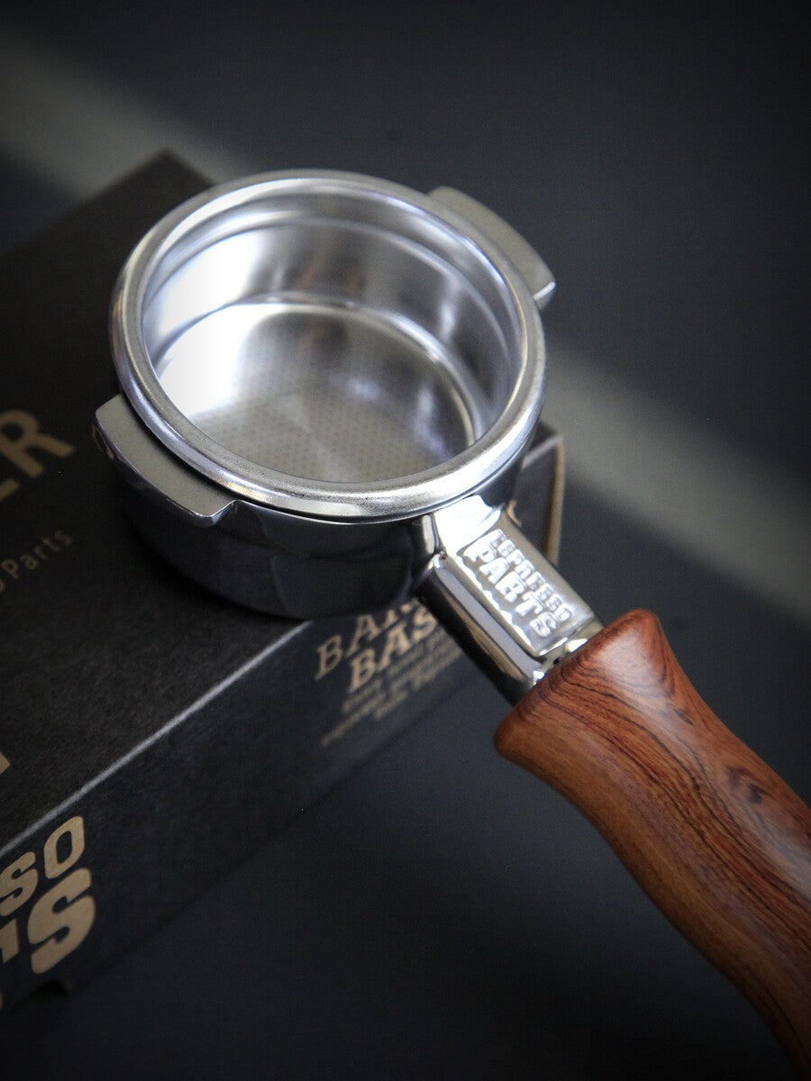 Portafilter احترافي 58mm بمقبض خشب طبيعي فاخر