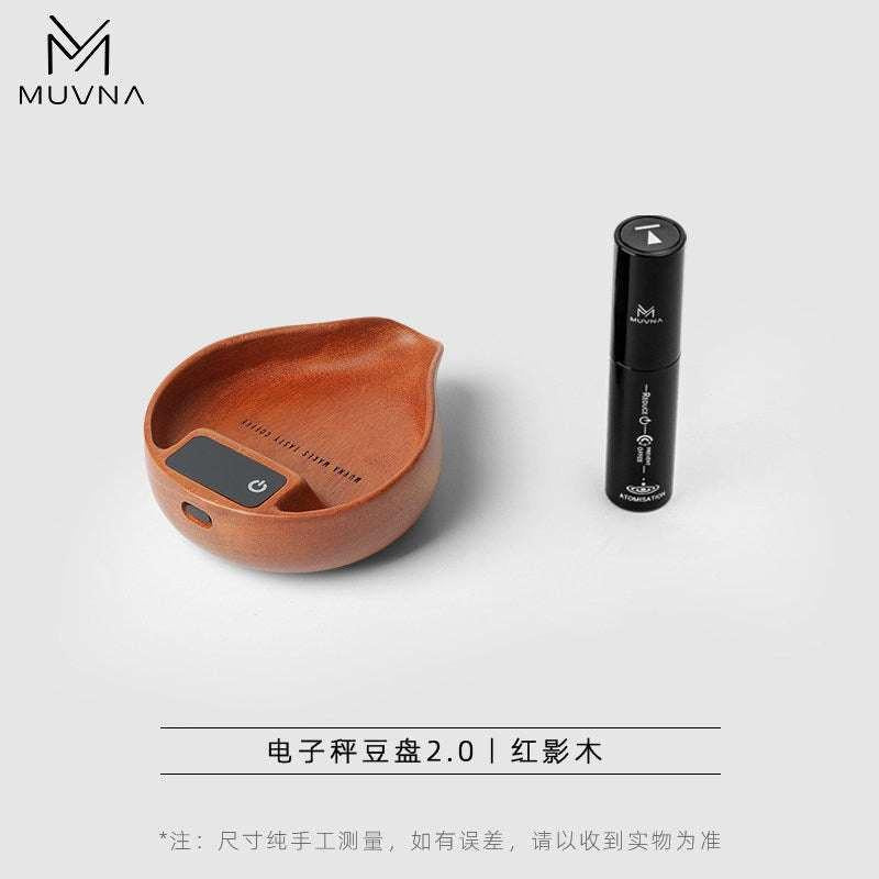 صحن وزن القهوة Muvna 2.0 بشاشة رقمية - خشب الجوز.