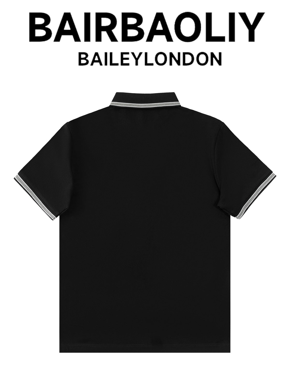 BAIRBAOLIY summer breathable pearly cotton classic color-block striped polo shirt short-sleeve men's minimalist light luxury fashion