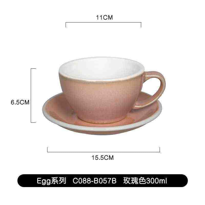 كوب Latte و Cappuccino سيراميك بتصميم Egg سعة 300ml.