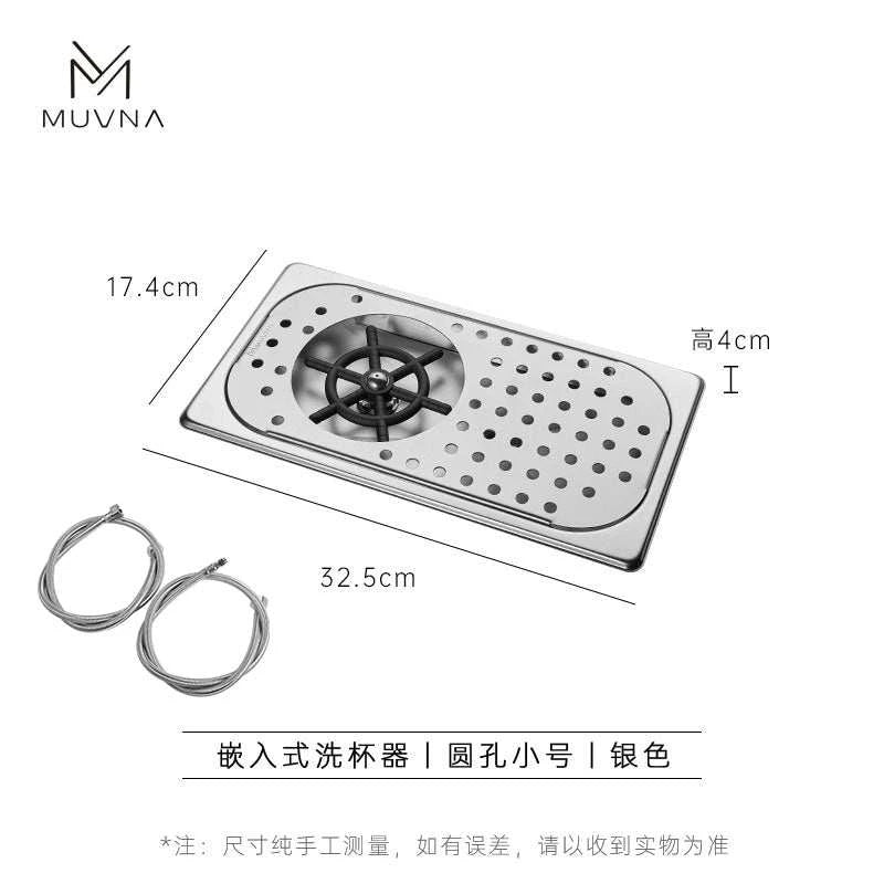 MUVNA Embedded Stainless Steel Cup Washer.