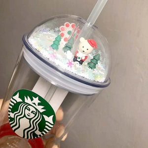 Starbucks Cup Korea bear glass  cup.