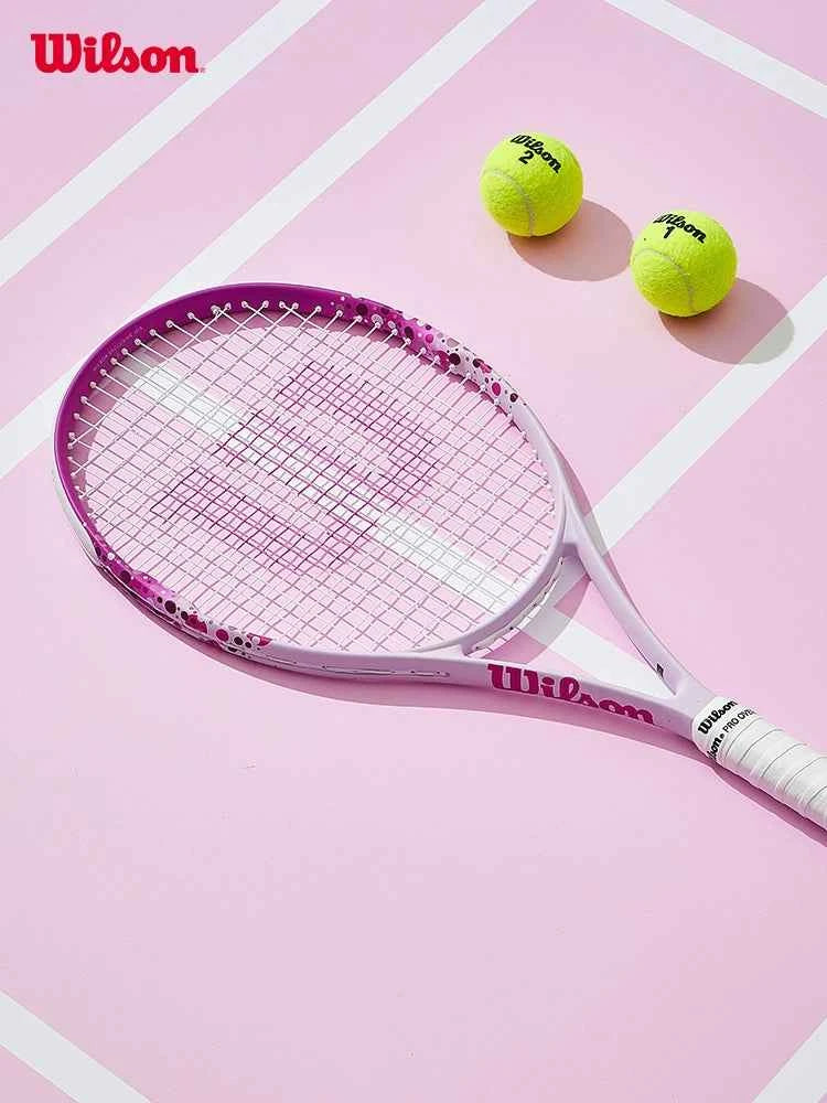 Wilson مضرب تنس رسمي كربون كامل إصدار محدود للكبار احترافي لجميع المواسم | Wilson Tennis Racket.