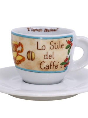 طقم أكواب قهوة Espresso إيطالي من d'AnCap بتصاميم كلاسيكية.