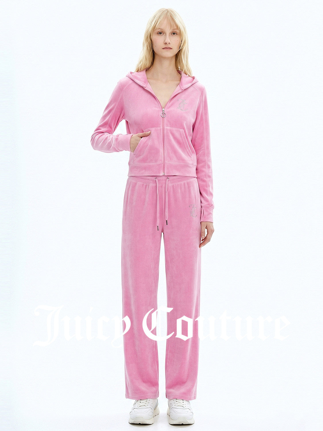 Juicy Couture [Cotton Velvet] Casual Pants for Women, New Straight-Leg Velvet Long Pants