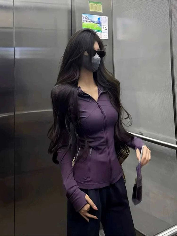 Purple yoga suit sports suit  Korean outfit بدلة
