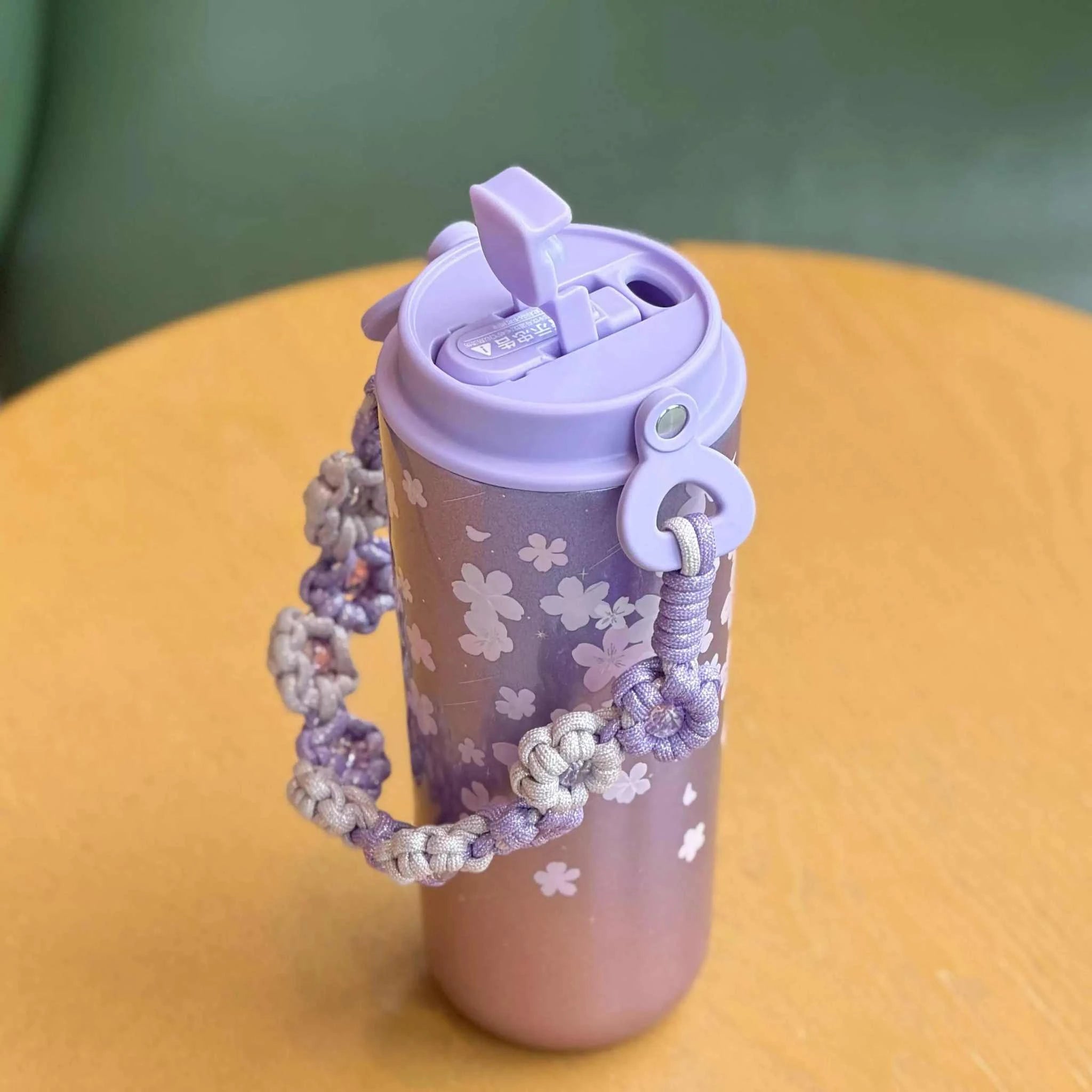 Starbucks Cup 2026 Twilight Cherry Blossom Graceful Gradual Purple Cherry Blossom Large-capacity Car Portable Double Drinking Spout Accompanying Water Cup.