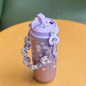 Starbucks Cup 2026 Twilight Cherry Blossom Graceful Gradual Purple Cherry Blossom Large-capacity Car Portable Double Drinking Spout Accompanying Water Cup.