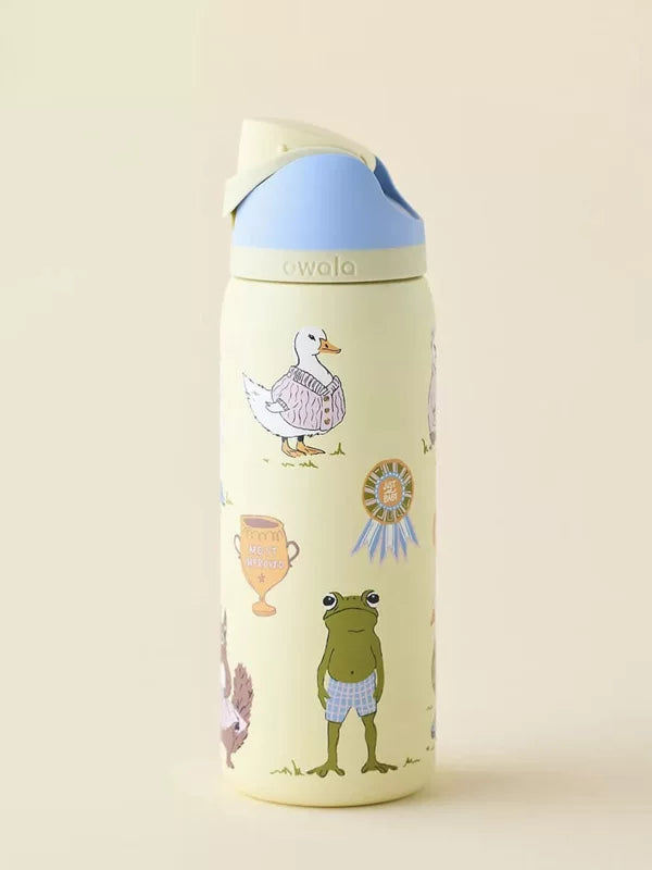 American version of Owala's new UO co-branded Animal World thermos cup FreeSip double drink lid insulation straw